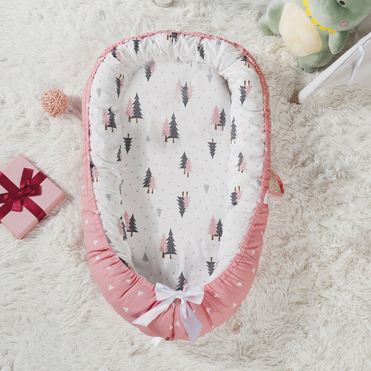 Travel Crib for Kids - Portable, Foldable, and Washable Bed with Anti-Pressure Cotton and Removable Pillow