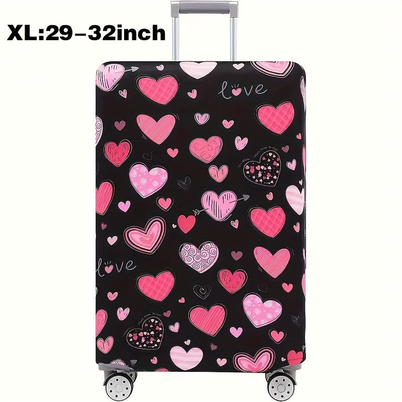 Cartoon patterned elastic luggage cover for travel suitcase or trolley duffle case.