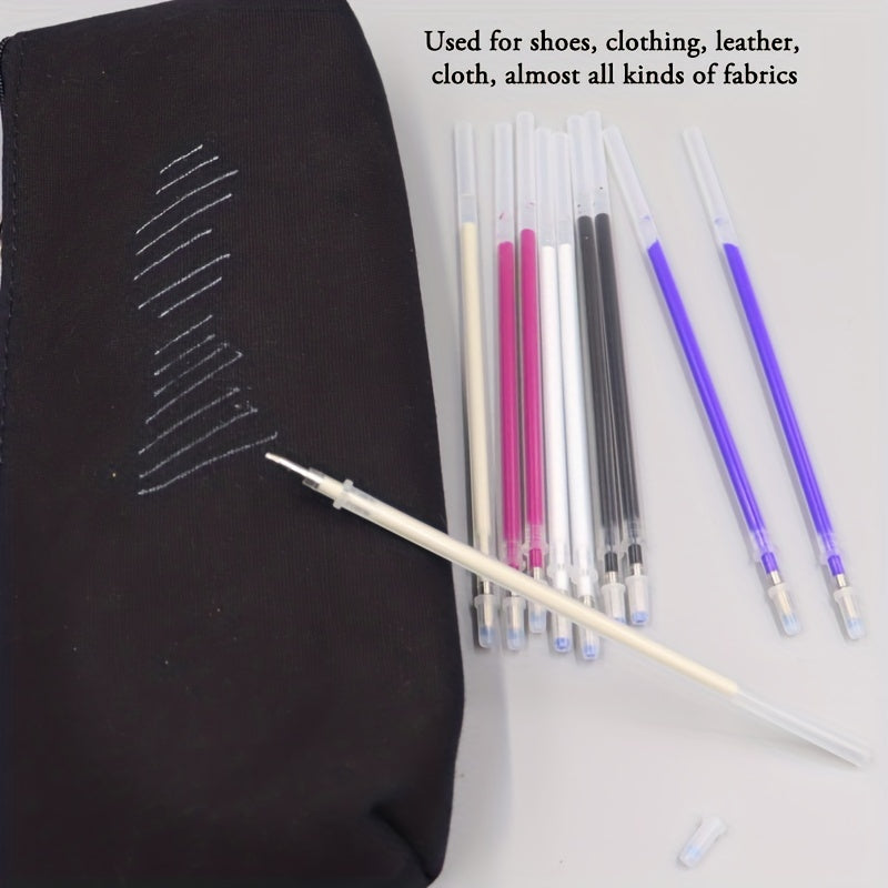 The set includes 42 heat erasable pens in 5 colors for marking fabric in sewing projects.