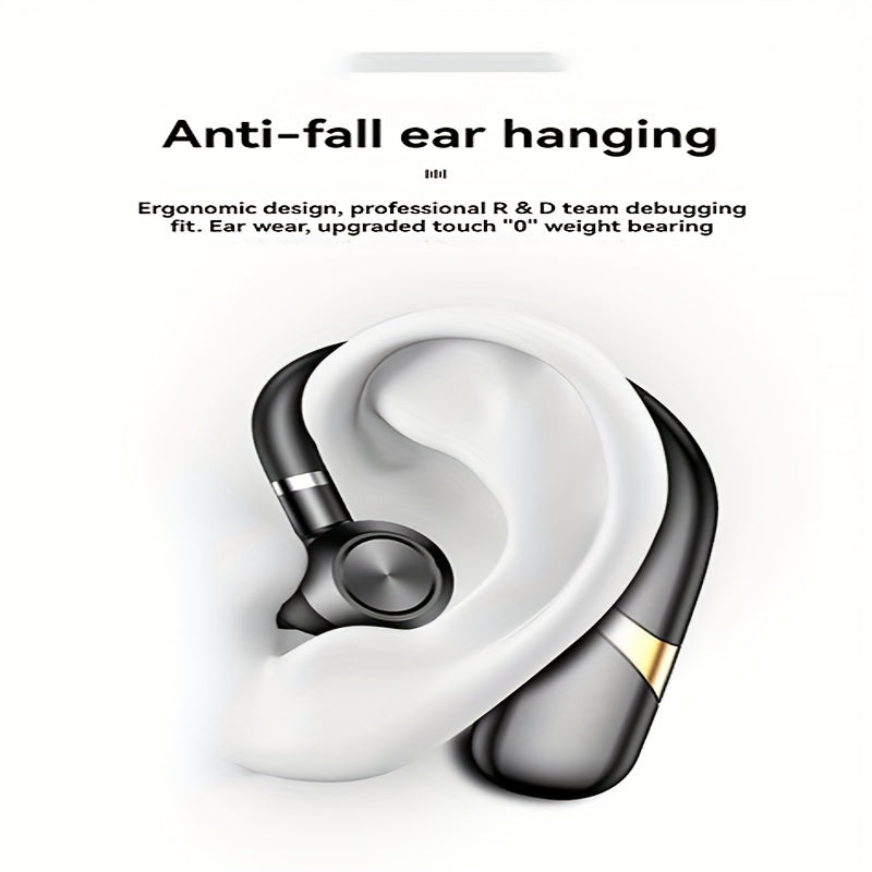 Wireless smart headset with microphone and noise cancellation for calls, push button call control, Type-C charging, semi-open-back earcups. Compatible with cellphones, best suited for