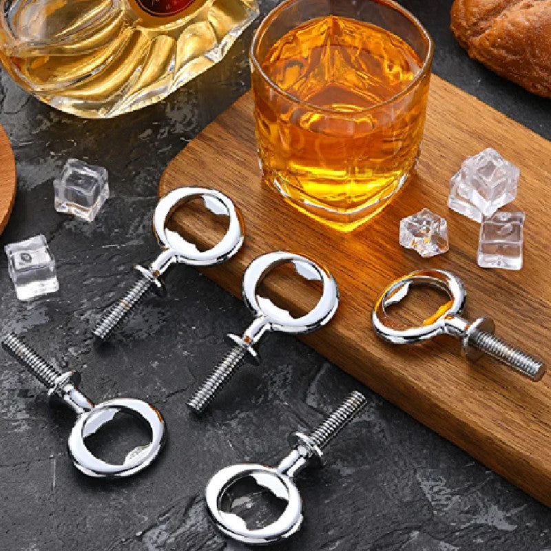 15 stainless steel bottle openers with one golden beer bottle opener included in the DIY kit.