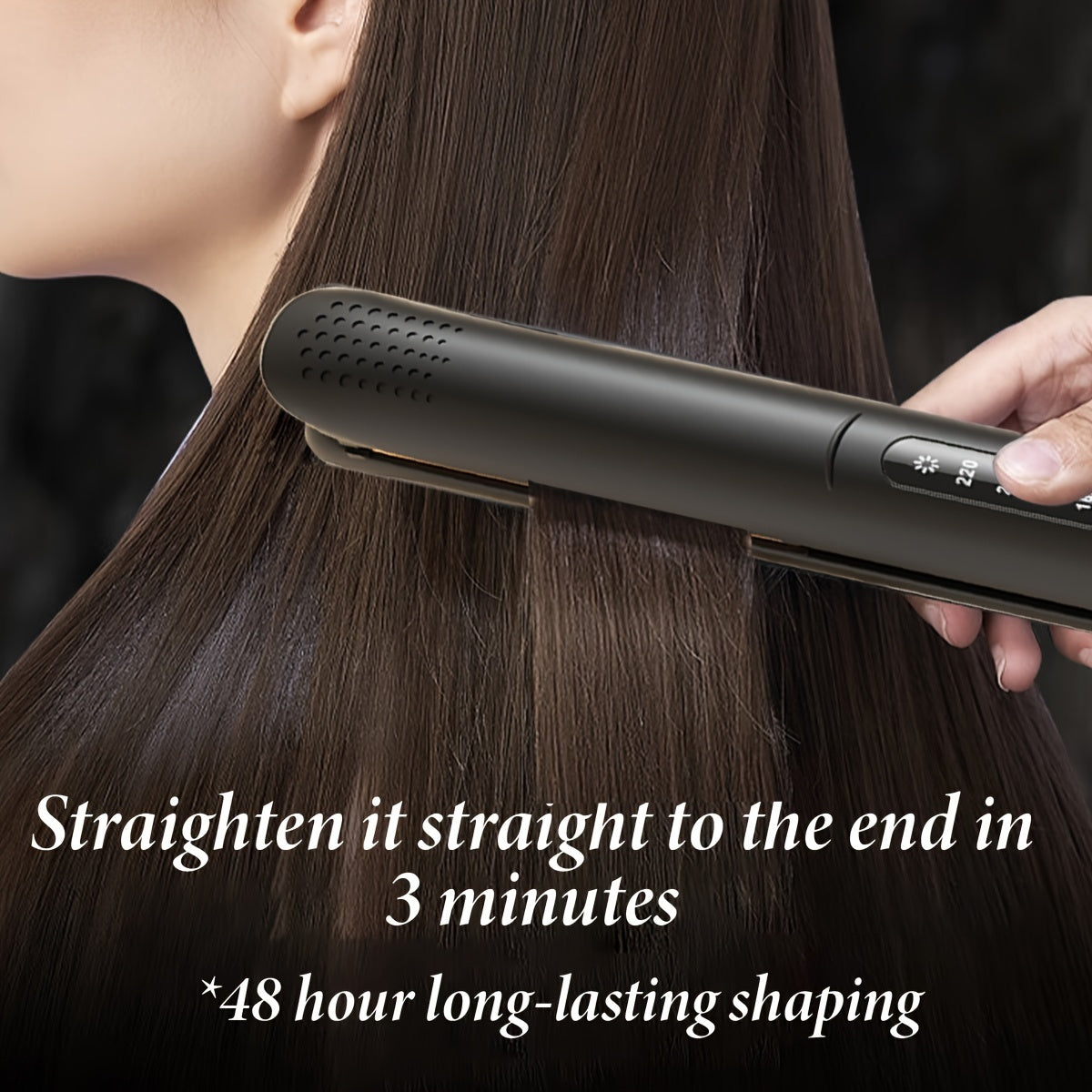 CRASTS Titanium Hair Straightener, 32W Dual-Function Flat Iron for Home and Salon Use.