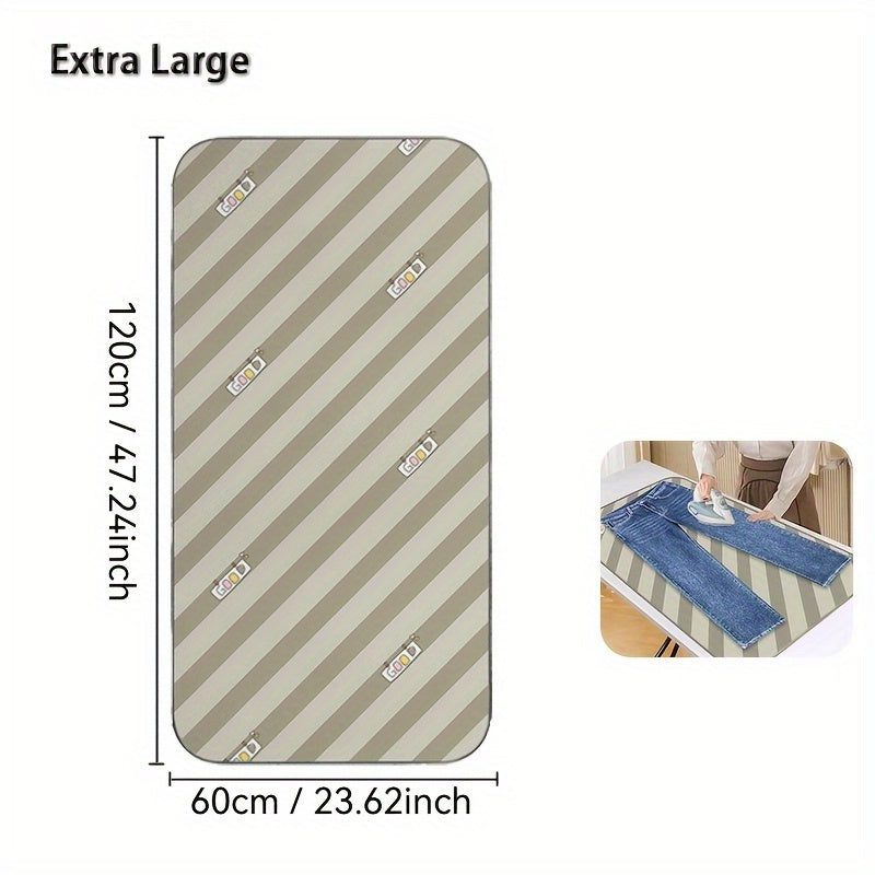 Make ironing clothes a breeze with this Portable Ironing Mat. Designed to be heat-resistant and moisture-proof, this foldable ironing board is your perfect assistant. The household small bed ironing cloth features a non-slip bottom for stable ironing and