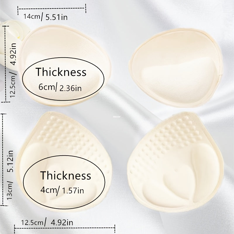 Replaceable inner sponge push up pads for women's lingerie and underwear accessories.