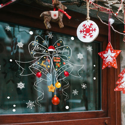 DJ3104-YL is a simple bell snowflake Christmas holiday decoration sticker made of glass. It is static, double-sided, and visible from both sides. This self-adhesive sticker is designed to be placed on windows, balconies, or any other glass surface.