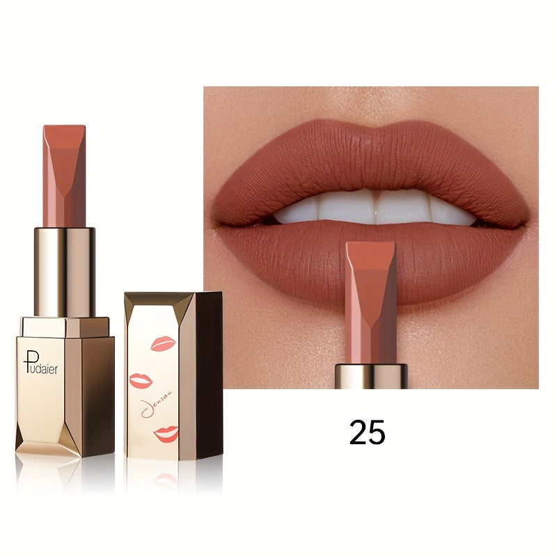 26-color Pudaier Velvet Matte Lipstick - Long-lasting, Waterproof, Highly Colorful - Perfect Valentine's Day Gift.