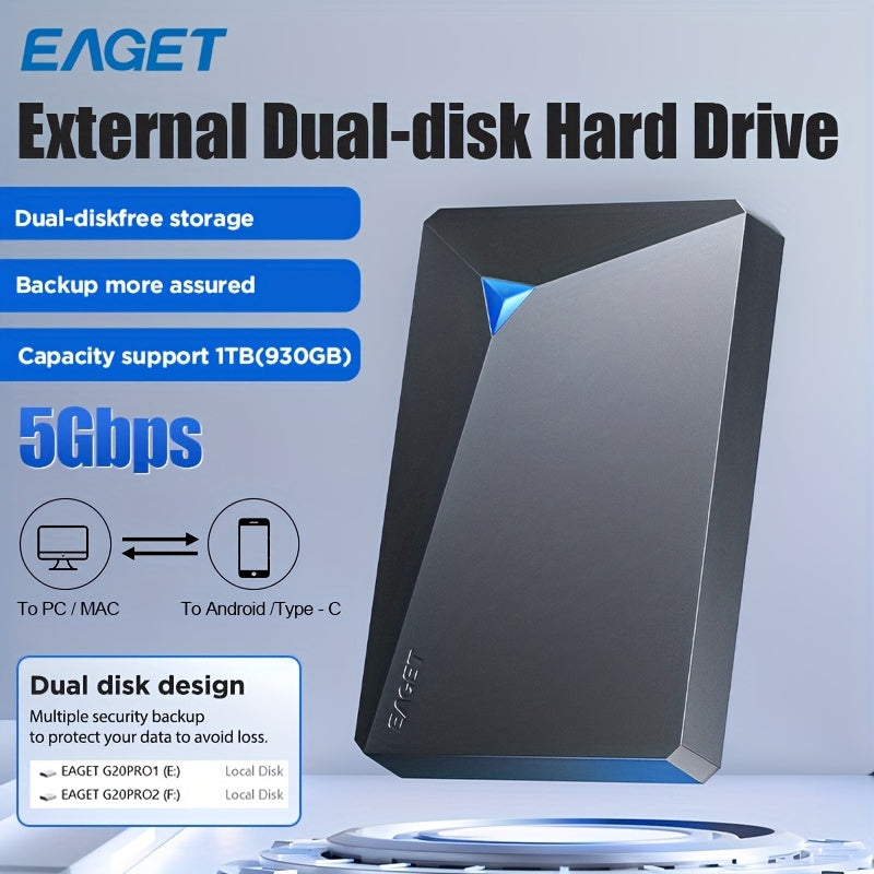 EAGET 1TB USB 3.0 External Portable HDD Storage Device