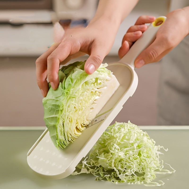 1-piece Manual Cabbage Shredder made of ABS Plastic with Stainless Steel Blade, perfect for slicing and chopping vegetables in the kitchen. This salad prep tool does not require any power and can be used for grinding various vegetables such as cabbage