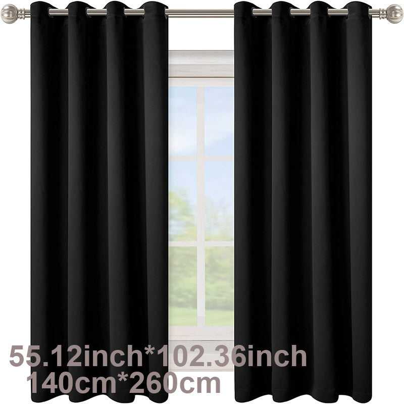 Enhance your space with this 1-panel blackout curtain in solid black color, designed to insulate against heat and cold, darken the room, and reduce incoming light. Perfect for adding style and functionality to your study, bedroom, kitchen, or living room