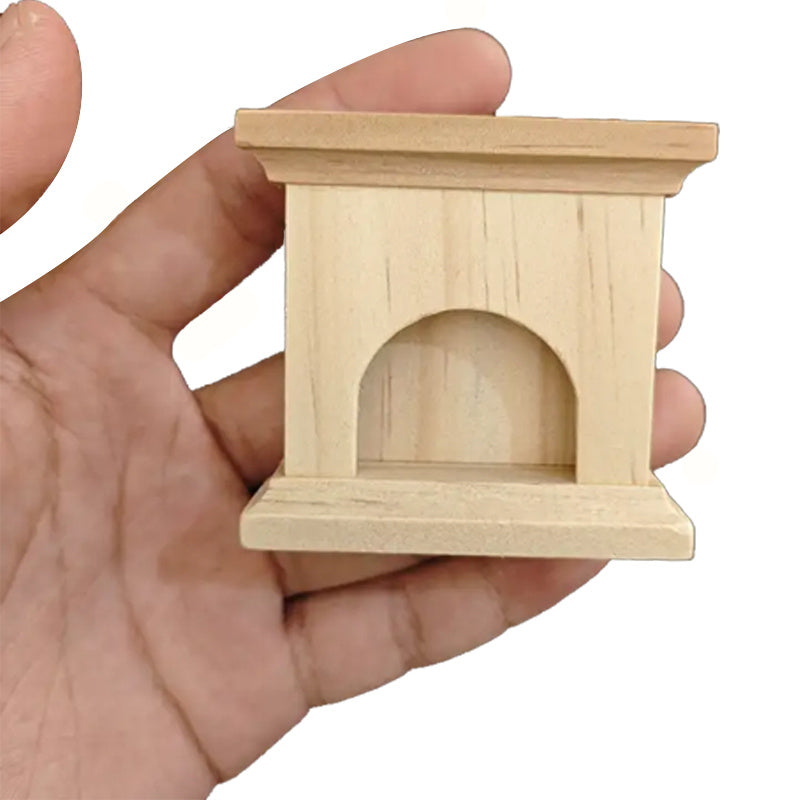 Beautiful 1/12 Scale Miniature Wooden Fireplace - Great for DIY Photography & Living Room Decor, Ideal for Any Occasion, Fireplace Decoration - The Perfect Gift