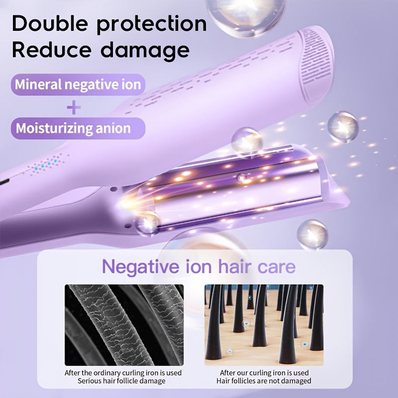 Ionic deep waver with ceramic 2 barrels for wide and deep waves, suitable for women.