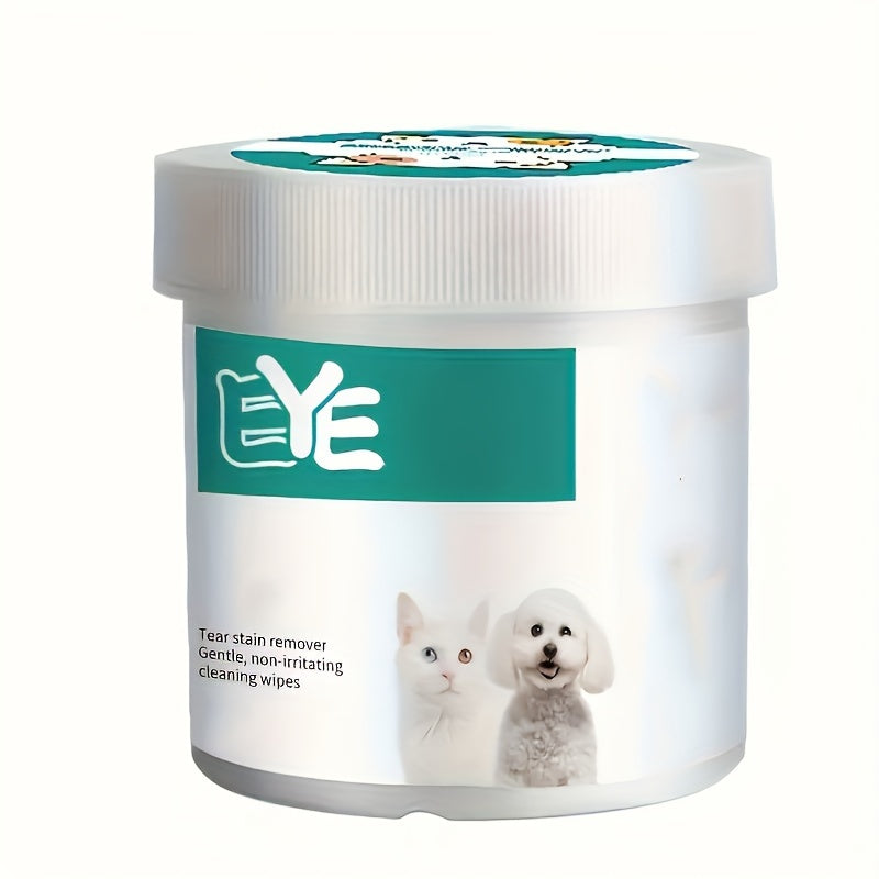 130 gentle pet eye wipes for dogs and cats, soothing tear stain remover pads for safe and easy daily cleaning.