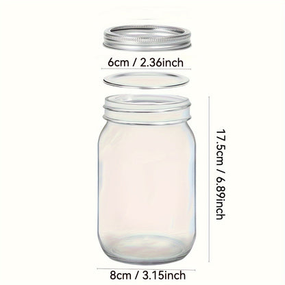 8-Pack of 32oz Wide Mouth Mason Jars: Perfect for Canning, Pickling, and Storing - BPA-Free Glass Jars with Airtight Lids for Salad, Jam, Jelly, Honey, and More