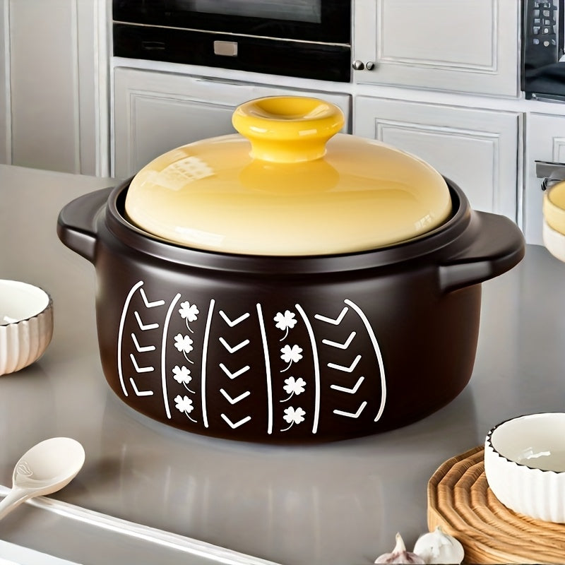 The Ceramic Pumpkin-Shaped Large Saucepan is both dishwasher safe and versatile, making it perfect for a variety of dishes such as soups, fondue, noodles, pasta, and seafood soup. This kitchen essential can also be used with kitchen utensils, gadgets