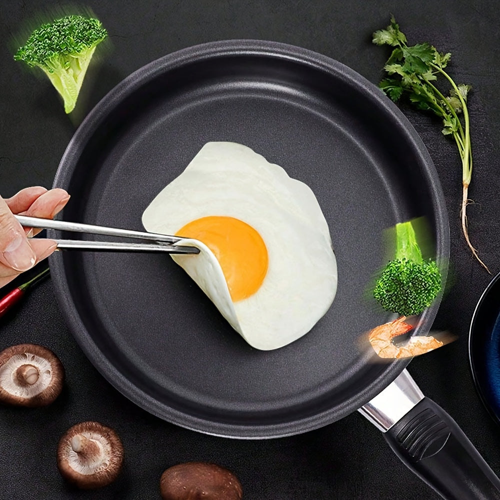 This versatile non-stick frying pan is perfect for cooking eggs, steak, and breakfast dishes. It can also be used for barbecue and other kitchen tasks. The pan is oil-free and smoke-free, making it a great addition to any household. It is suitable for