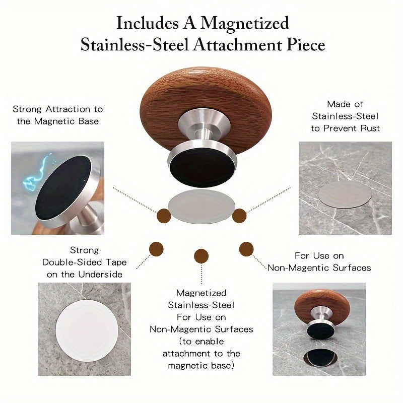 100 pieces of Coffee Lens for monitoring walnut beech flow, featuring a round lens with a magnetic base for easy attachment. The lens allows for 360° adjustable rotation, making it a convenient coffee machine accessory for baristas.