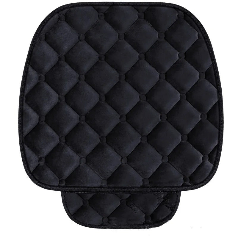 Plush car seat covers for sedans, trucks, and SUVs with a durable, non-slip base.