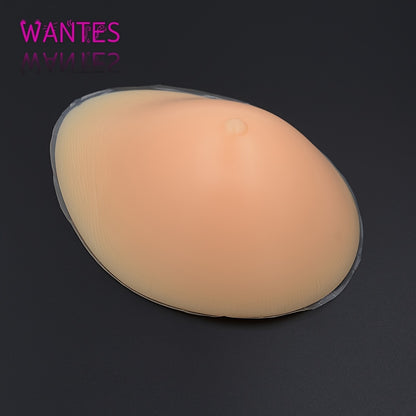 Silicone Gel Breast Prosthesis for Post-Surgery Support and Cosplay - Soft, Skin-Tone, Single Piece