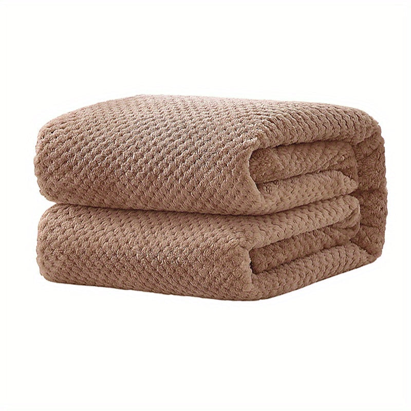 Soft and Cozy Solid Color Blanket perfect for a Comfortable Nap, Relaxing on the Couch, Keeping Warm on the Sofa, Office, Bed, Camping, or Traveling