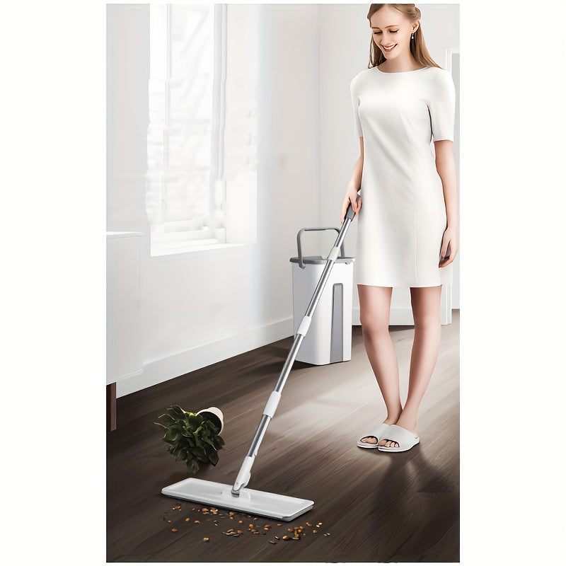 2 Piece Set includes Mop and Bucket with Wringer for Flat Floor Mop. Bucket separates dirty and clean water for wet and dry use. Floor cleaning system perfect for dust removal on hardwood, laminate, tile, and wooden floors. Must-have cleaning tool for