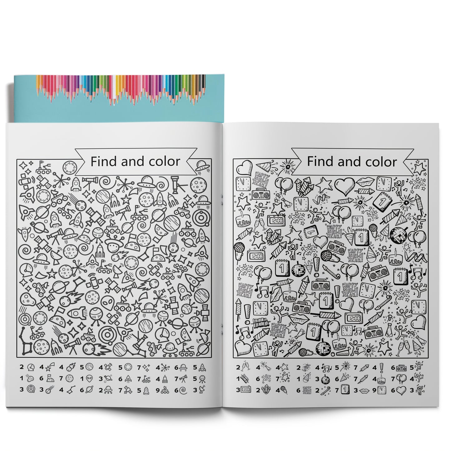 Discover patterns and color them to improve children's concentration and manual dexterity.