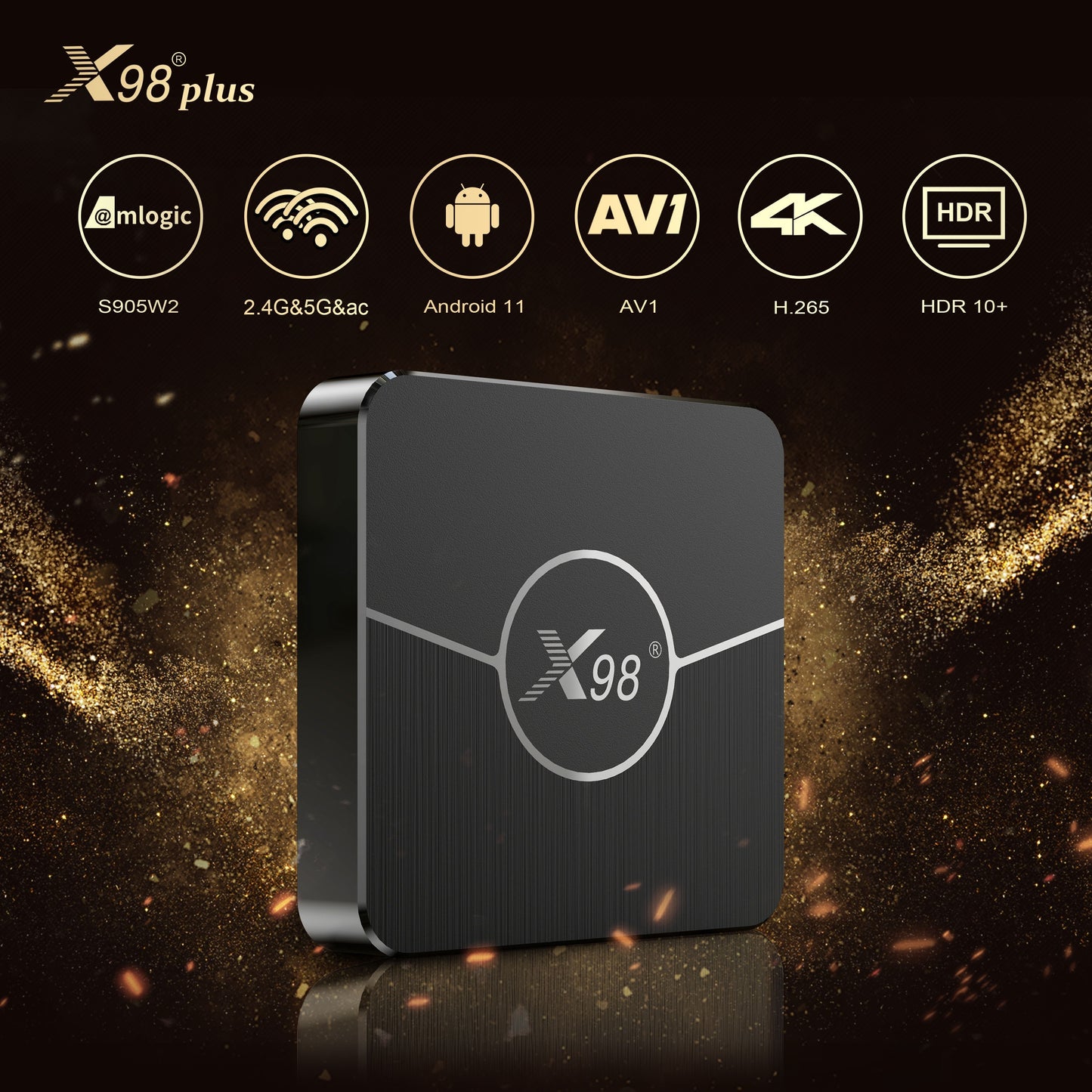 X98 Plus Smart TV Box: Android 11, Amlogic S905W2, H.265 AV1 Support, Dual Wifi, Media Player Set Top Box