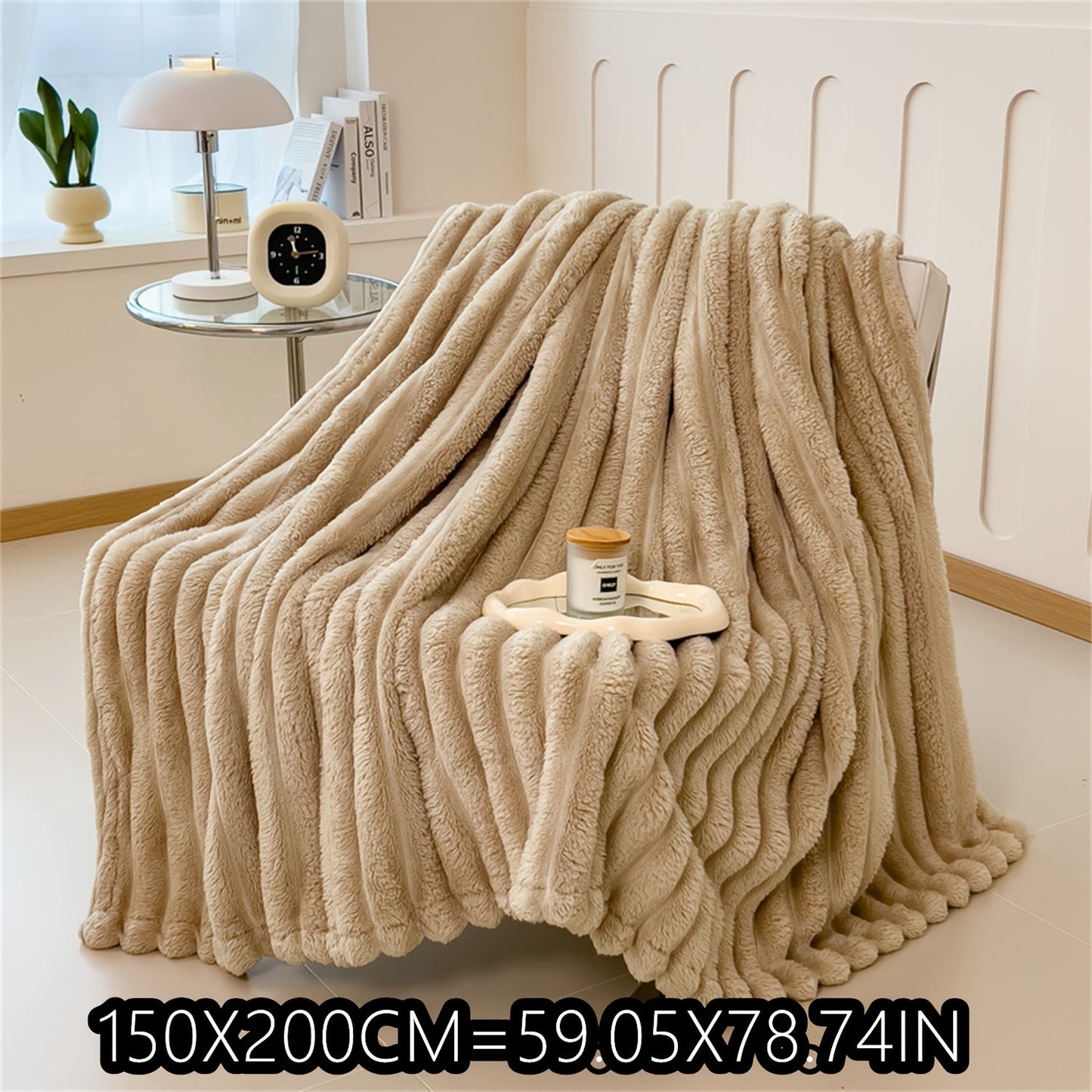 Indulge in the luxury of a Soft Plush Faux Rabbit Blanket - Cozy, Warm, and Stylish for Home, Work, or On the Go - Perfect Gift for Any Occasion