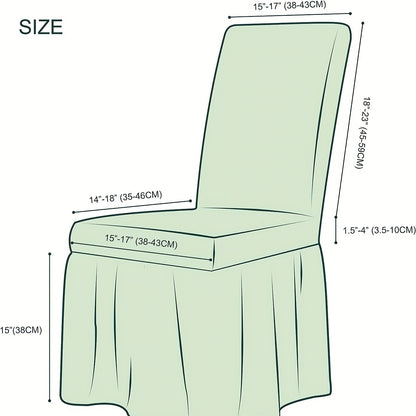 4 universal stretch chair covers with skirt, durable and washable, easy to fit and protect furniture