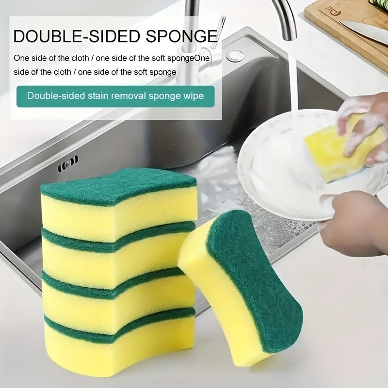 Get ready for the new semester with our versatile cleaning sponge! This double-sided scrubbing pad is perfect for all your home cleaning needs, from dishes to kitchen surfaces. Made with high-quality materials, this durable and scratch-free sponge wipe