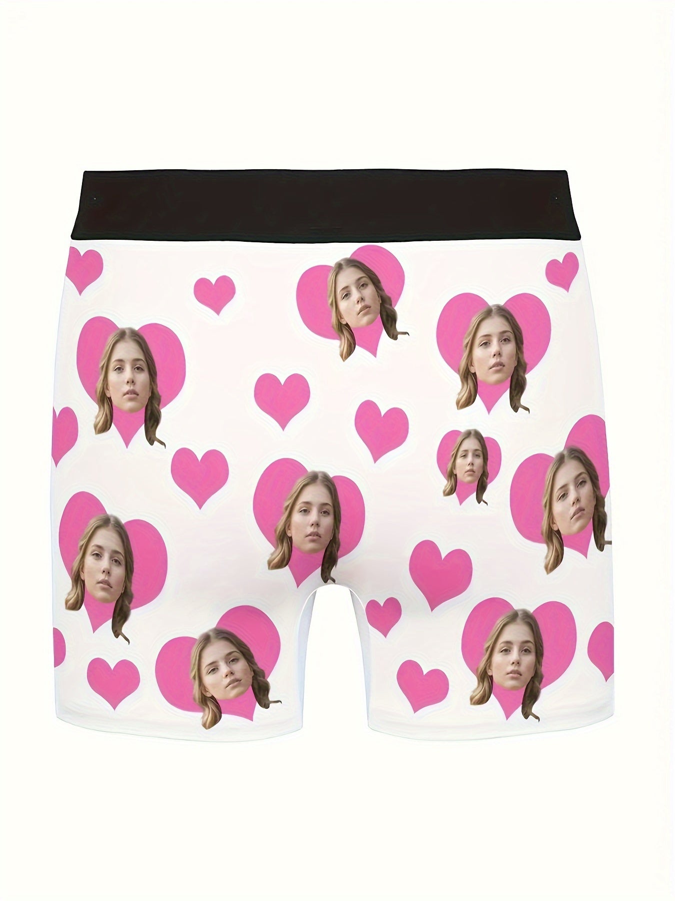 Customized photo boxer briefs, featuring a humorous design with medium stretch knit fabric. Made of 95% polyester and 5% spandex, this is a perfect gift for Dad, Husband, or Boyfriend.