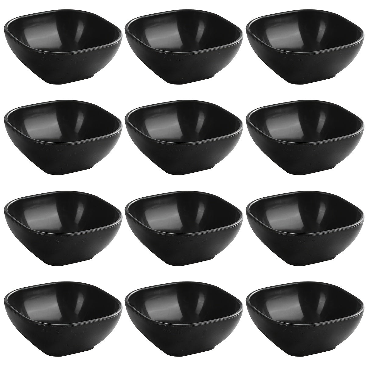 8 to 12 square sauce bowls for Korean, Chinese, and Middle Eastern styles.