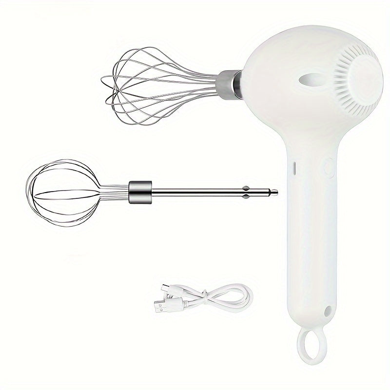 Rechargeable electric eggbeater and whisk for home bakers and professionals, cordless and portable, perfect for cakes, cookies, muffins, and more.