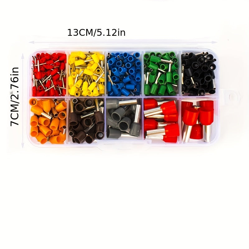 400-2400pcs Cold Pressed Tube Type Insulated Wire Connectors with Crimping and Stripping Pliers