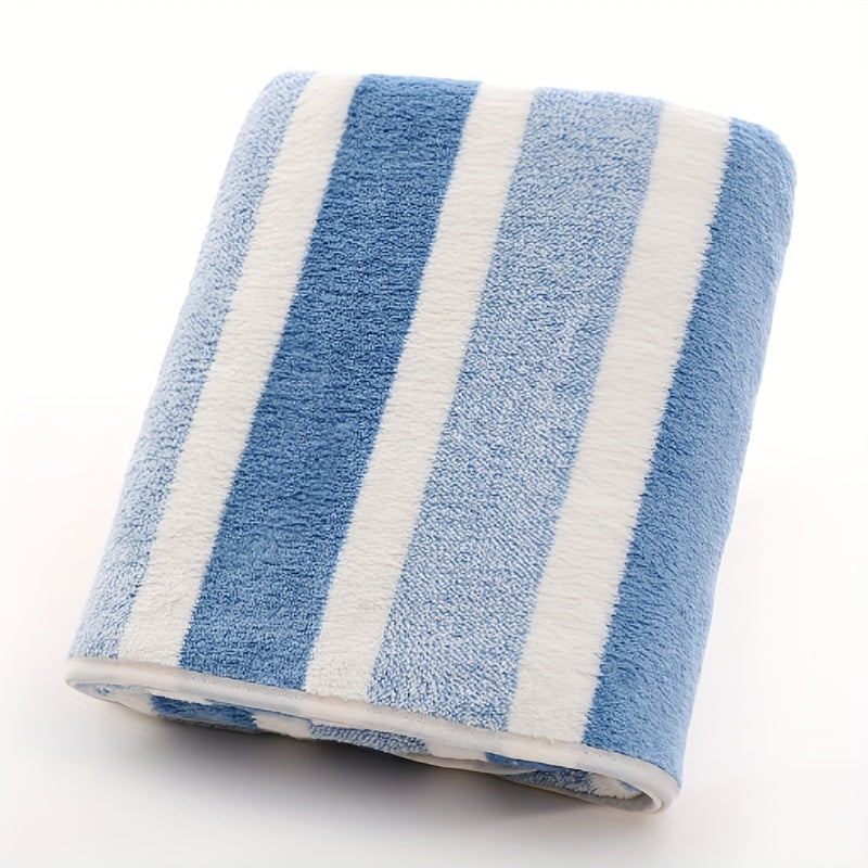 4-piece Striped Towel Set, Quick-Dry and Ultra-Soft, Skin-Friendly for Bathroom Essentials