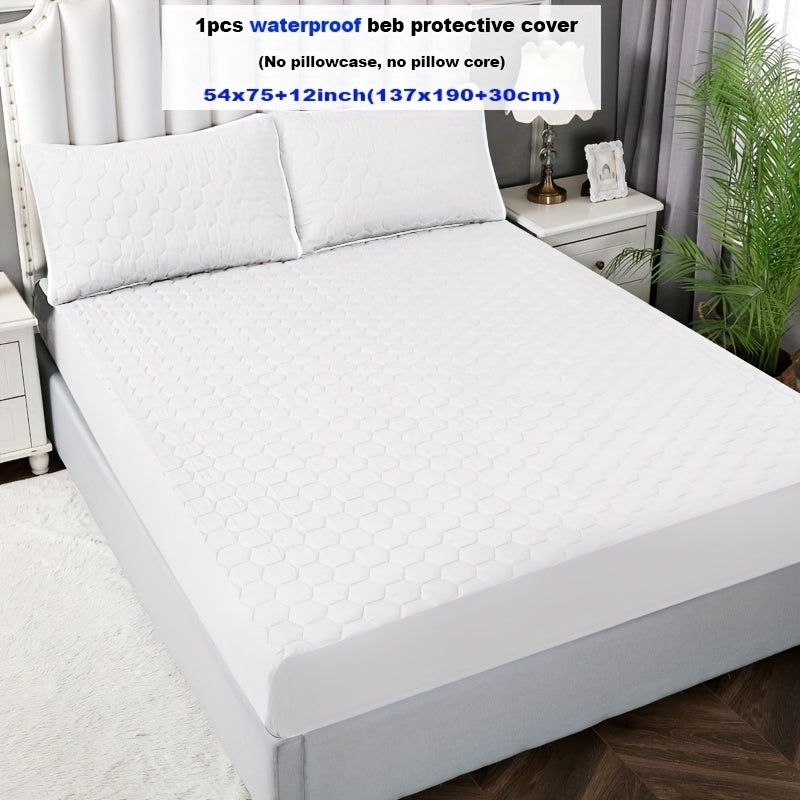 Get a durable waterproof fitted bed sheet with three layers of thickness and a non-slip, breathable design. This versatile mattress cover is perfect for hotel guest rooms and dorms, and is reversible for added convenience. It is easy to clean in the