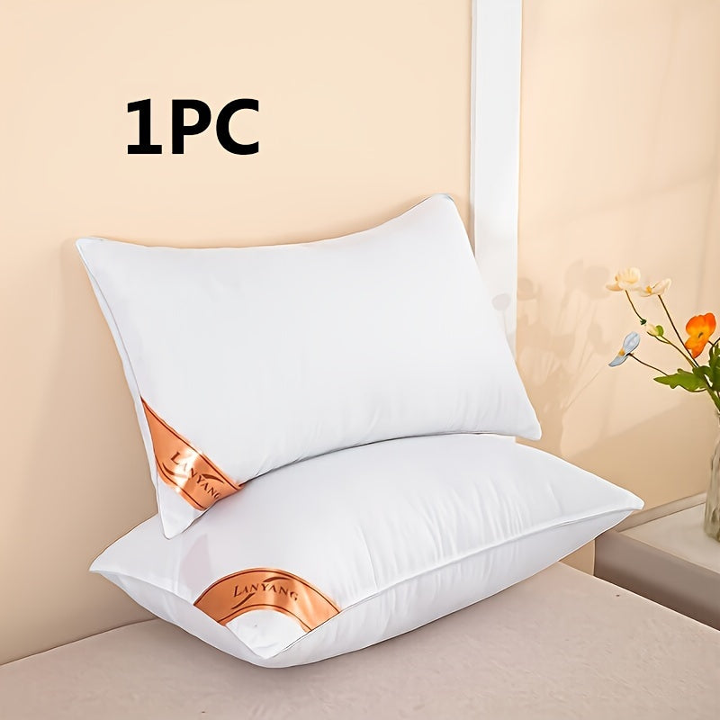 Indulge in the ultimate comfort with our Luxury White High-Rebound Pillow. Made from premium materials, this pillow offers 5-star hotel quality and is filled with soft polyester for year-round comfort. Easily maintain its pristine condition with its