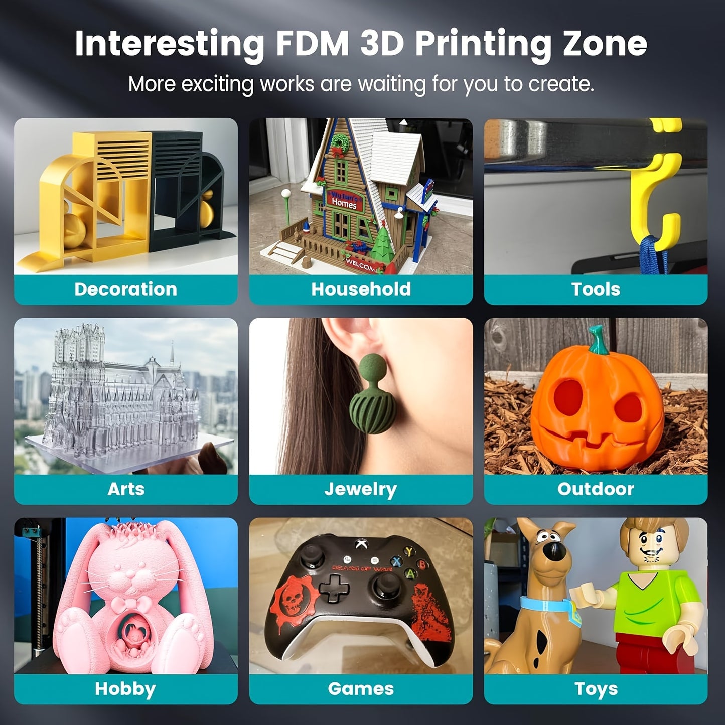 2 bundles of 1.75mm PLA Filament for 3D Printing, total 2kg. No-tangling, strong bonding, and high overhang performance. Accuracy of +/- 0.02mm. Each bundle is neatly wound and weighs 1kg