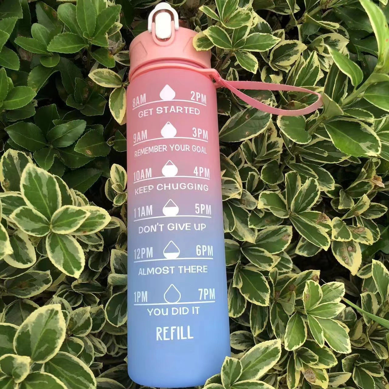 1 leakproof BPA free motivational water bottle, perfect for camping, hiking, fitness, and home use. Ideal as a birthday or back to school gift.