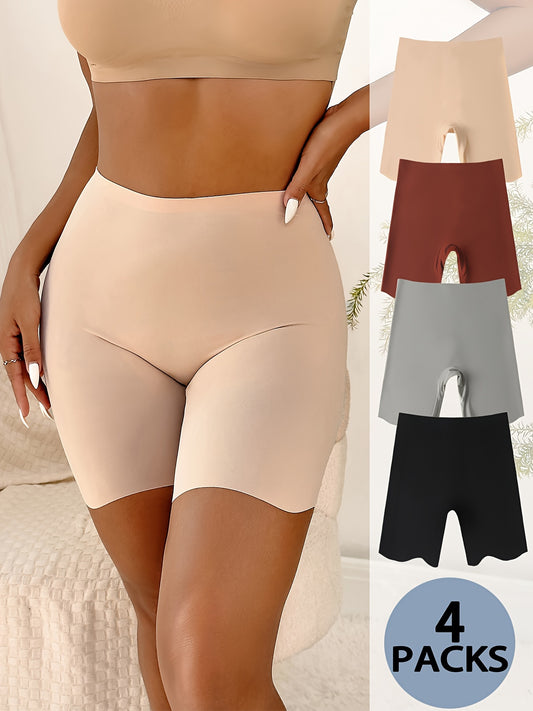 4 Seamless Shaping Shorts for Women, Tummy Control Compression Underwear & Shapewear