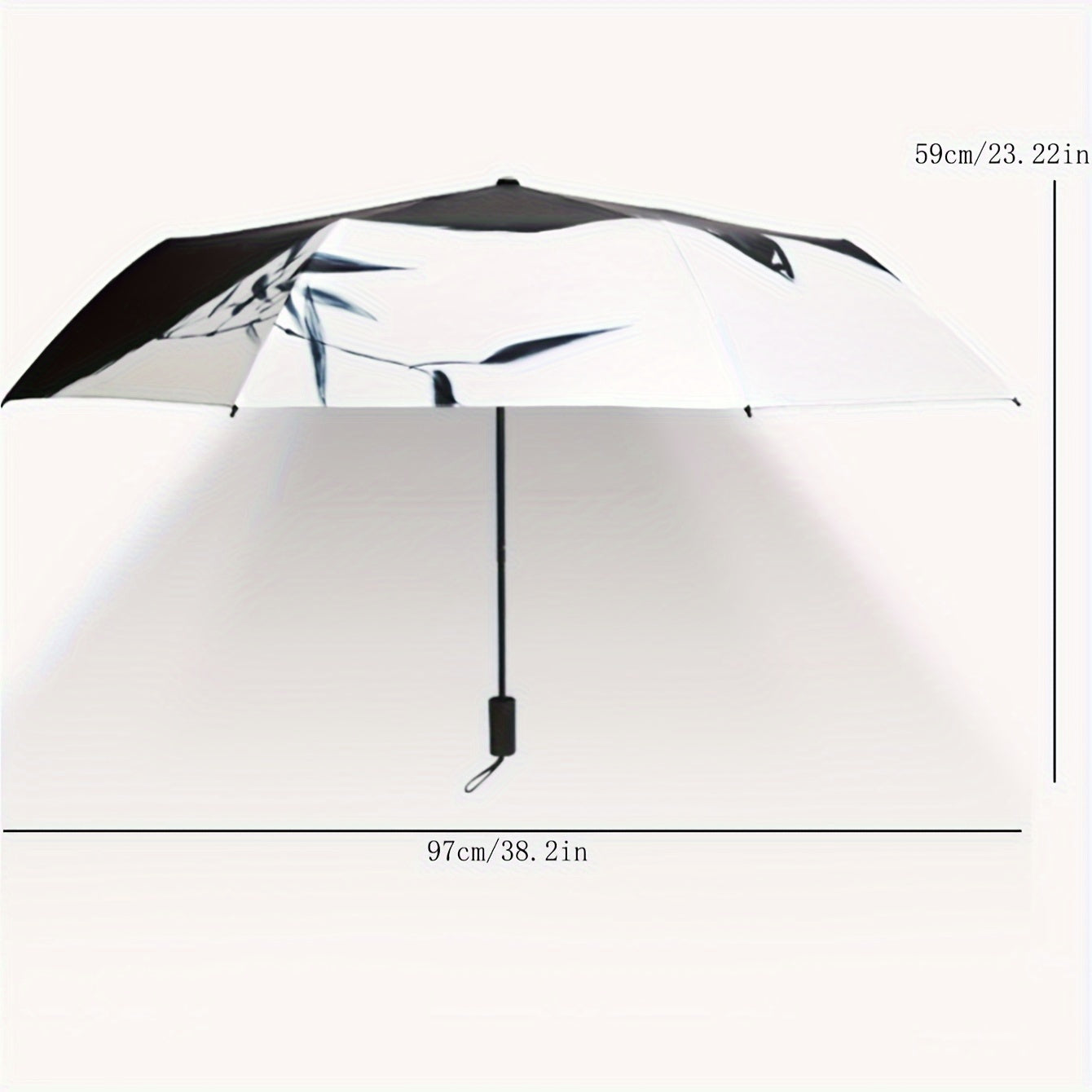 1pc Black And White Cat Pattern Folding Umbrella, Rainproof Sunshade UV Protection Travel Umbrella