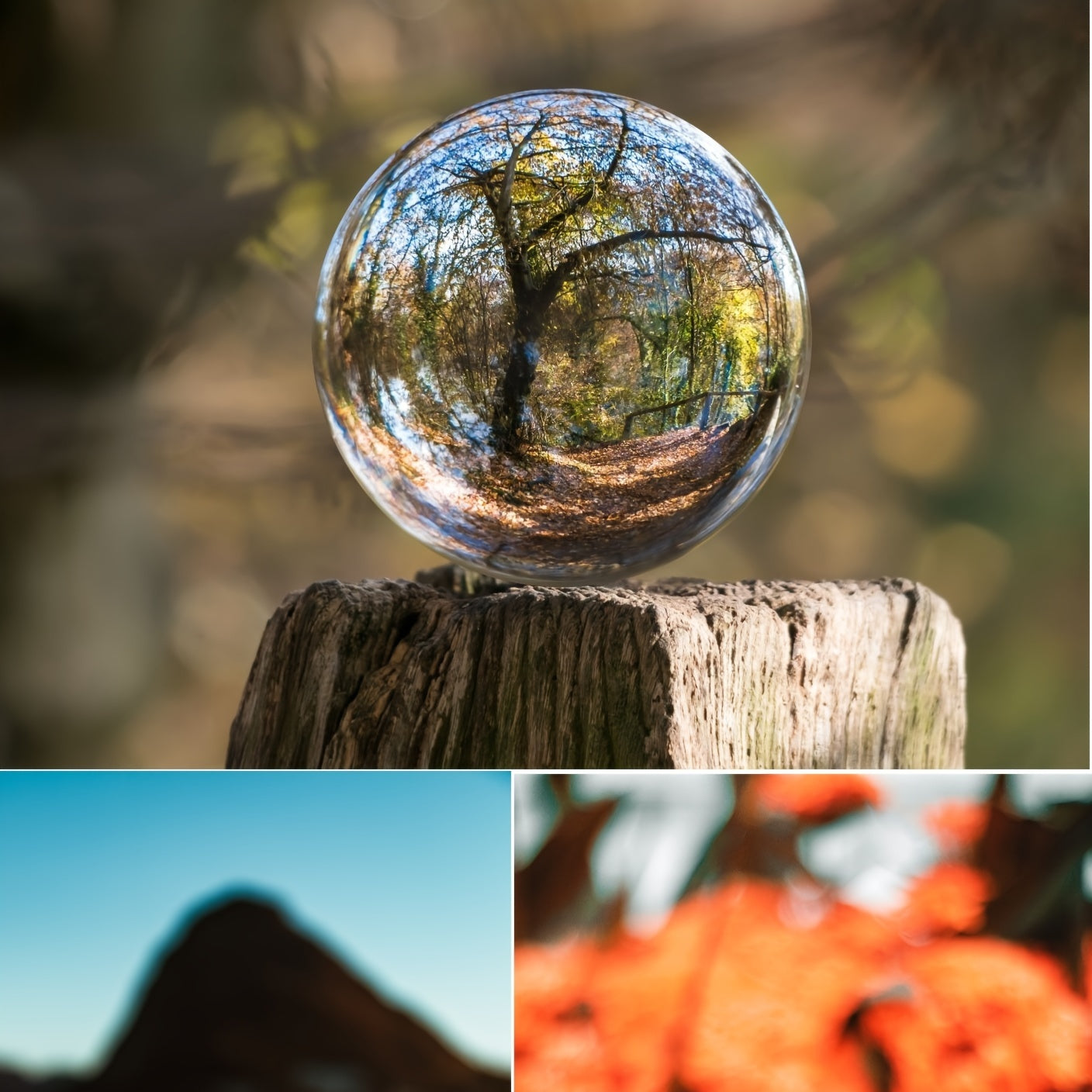 Handmade transparent crystal ball photography prop for Christmas, home decor, parties, and gifts.