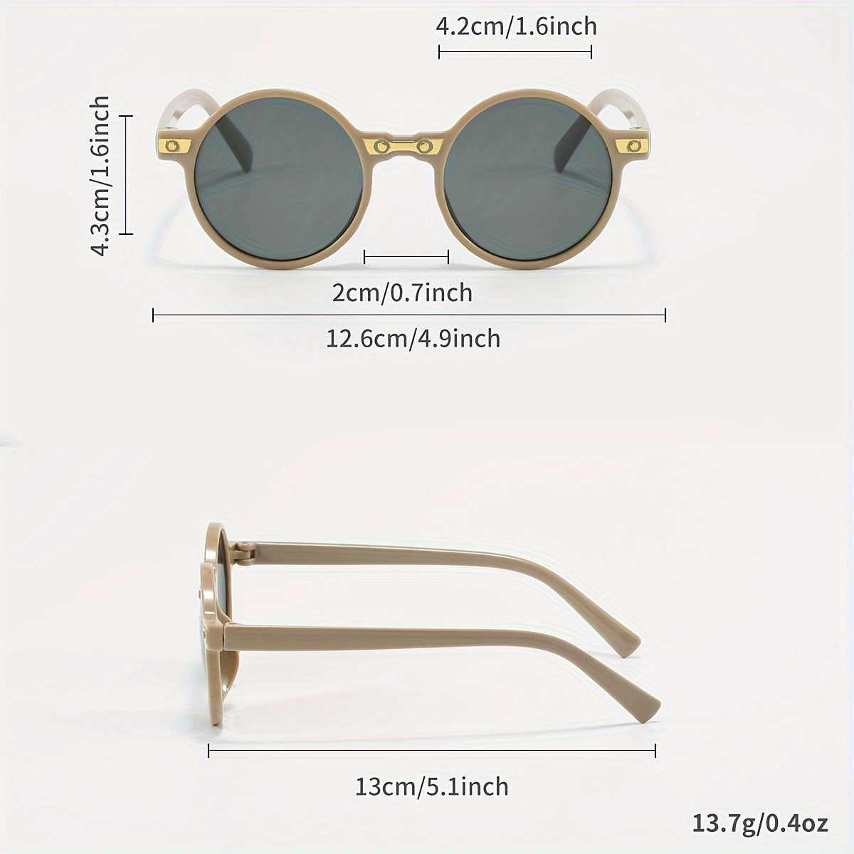 4pcs Kids' Fashion Sunglasses - Square & Round Styles, PC Frame, Ideal for Outdoor Activities & Travel.