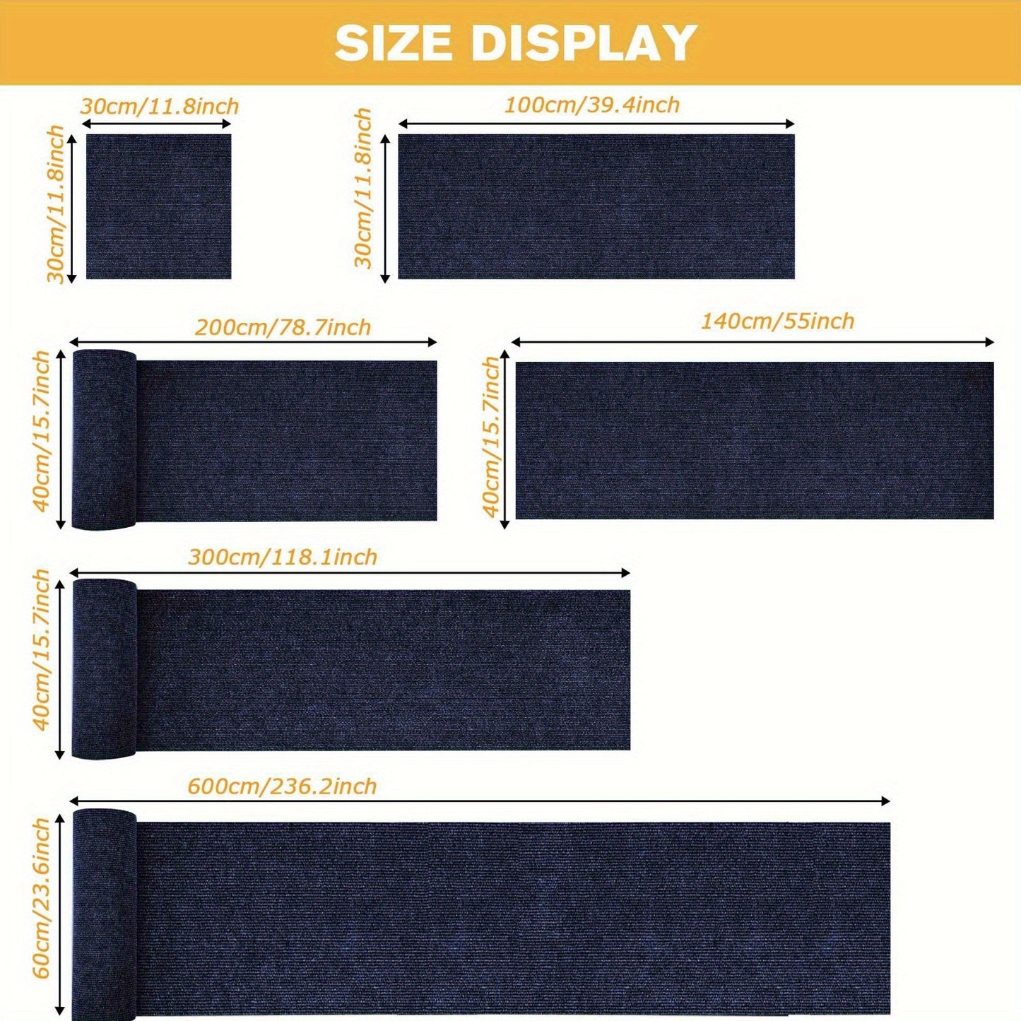 Durable polyester felt mat protects walls and furniture with self-adhesive cat scratching pad in multi-size pack.