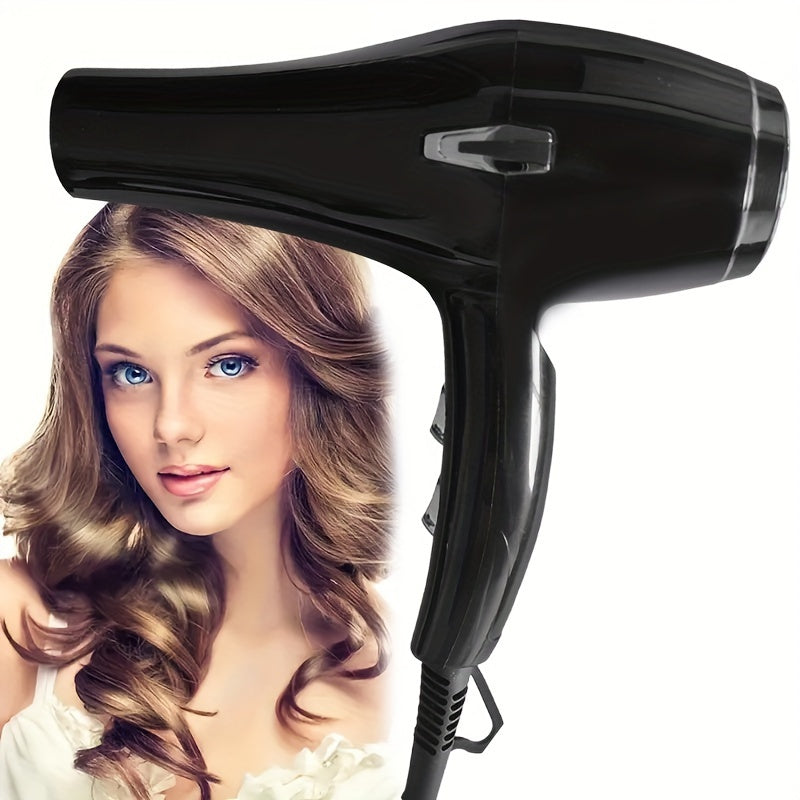 1200W Hair Dryer with Cold and Hot Air, Negative Ion Technology, High-power for Household and Salon use. Includes free Tuyere Brush, Curling Iron, Hairpin, and Hair Sticker.