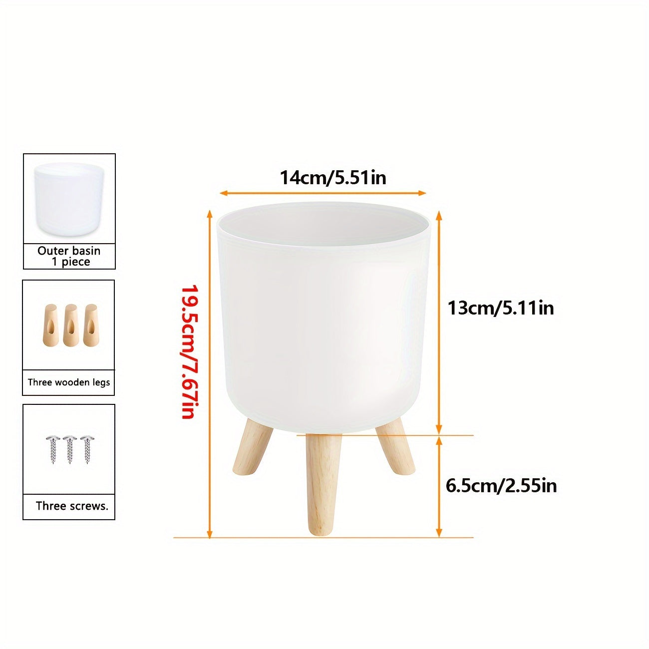 Wooden leg planter for indoor/outdoor use in home or office, suitable for various plants.