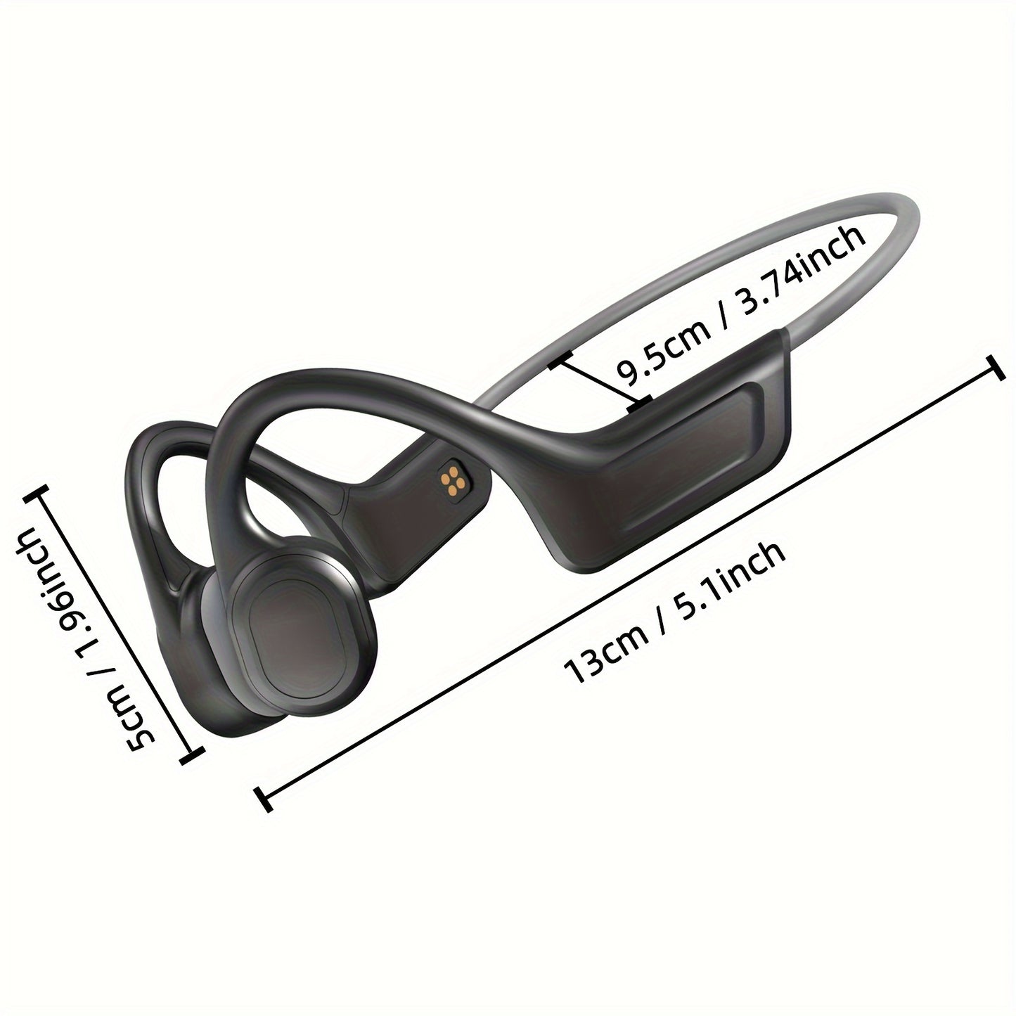 CelsusSound Bone Conduction Headphones BT 5.3 - Ideal for active lifestyles with sweat-resistant, open-ear design, and wireless stereo sound.