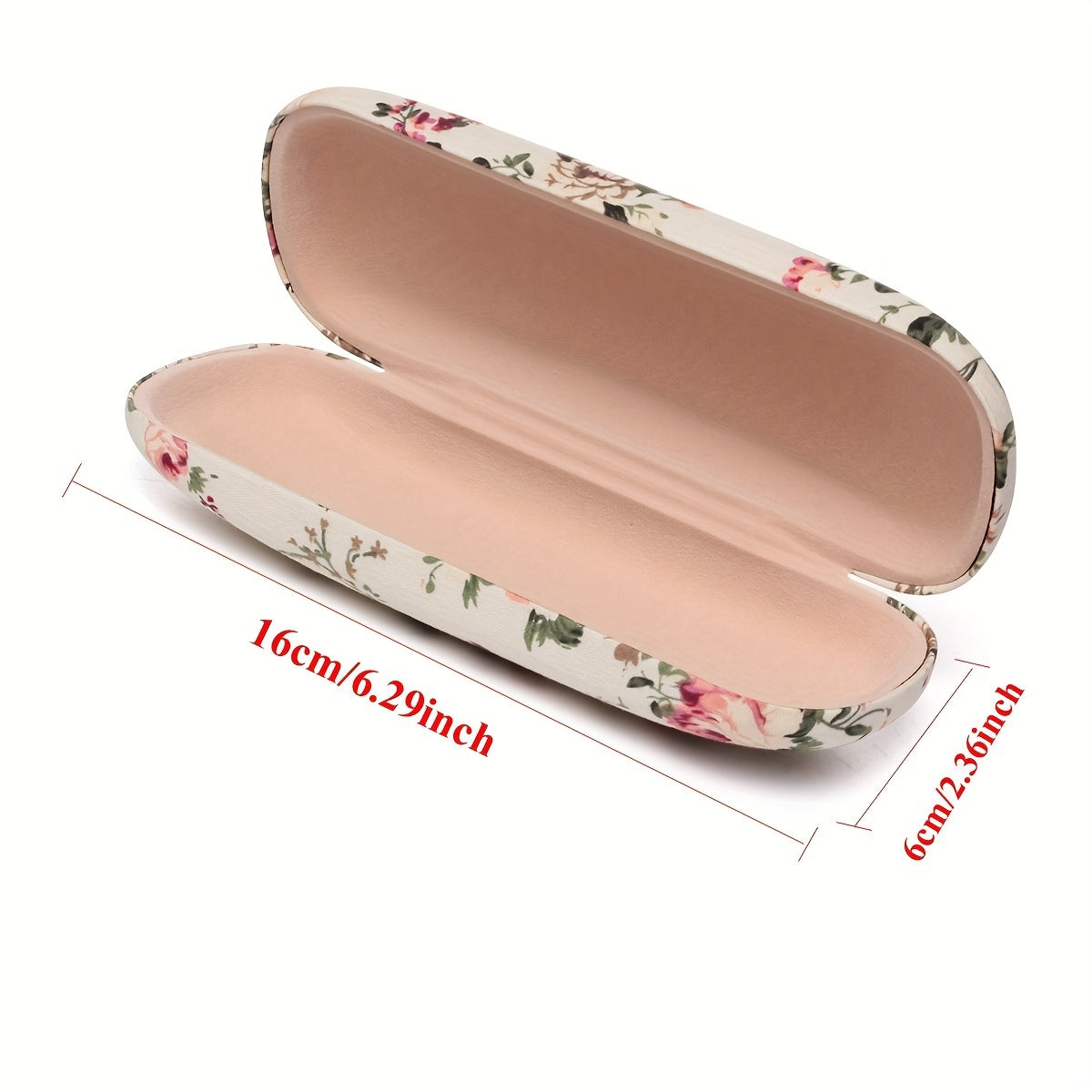 Two stylish floral glasses cases for women, designed to be durable, lightweight, and protect your eyewear in a chic way. Suitable for reading glasses, fashion glasses, and more.