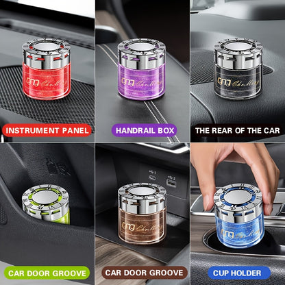 Luxurious solid balm car perfume with long-lasting light fragrance and odor elimination, featuring a unique quicksand design.