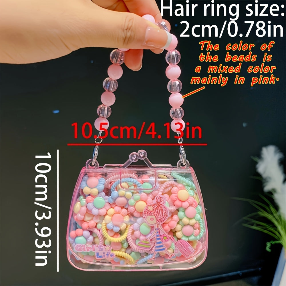 1 box of 20 small hair ring accessories for girls.