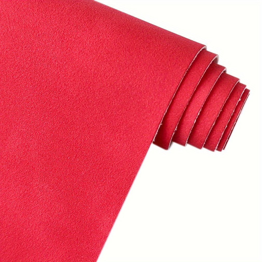 1 piece of soft smooth synthetic suede PU faux leather fabric for DIY wallets and bags.